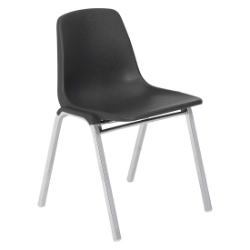 National Public Seating 8110 Poly Shell Stacking Chair, Black NPS-8110 stacking chairs, 8100 series, 8110