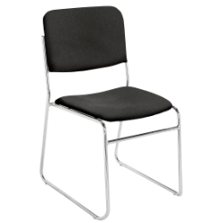 National Public Seating 8660 Fabric Padded Signature Stack Chair, Ebony Black NPS-8660 8600 series, banquet chairs, fabric padded stacking chairs