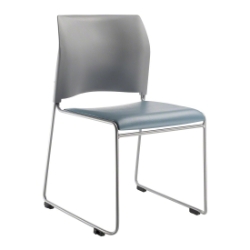 National Public Seating 8742 Cafetorium Plush Vinyl Stack Chair, Blue Grey NPS-8742-12-02 
