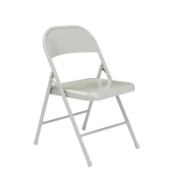 Basics by NPS 902 All-Steel Folding Chair, Grey (4-pack) NPS-902 folding chairs, 900 series, nps