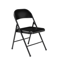 Basics by NPS 910 All-Steel Folding Chair, Black (4-pack) NPS-910 folding chairs, 900 series, nps