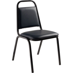 National Public Seating 9104-B Vinyl Upholstered Stack Chair, Midnight Blue NPS-9104-B 9100 series, vinyl upholstered padded stacking chair