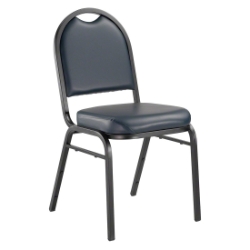 National Public Seating 9204-BT Premium Vinyl Stack Chair, Midnight Blue/Black Sandtex NPS-9204-BT restaurant chairs, stacking chairs, stack chairs, 9200 series