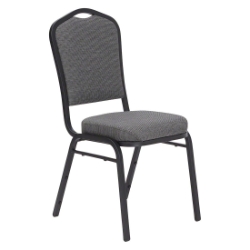 National Public Seating 9362-BT Premium Fabric Stack Chair, Natural Greystone/Black Sandtex NPS-9362-BT stacking chairs, stackable chairs, banquet chairs, 9300 series