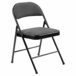 Basics by NPS 970 Fabric Padded Folding Chair, Star Trail Black (4-pack) NPS-970 folding chairs, 900 series, nps