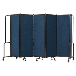 National Public Seating Portable Room Divider, 10' Wide, Blue Fabric NPS-RDB6-5PT04 room dividers, facade, temporary wall, moveable wall, portable wall, portable divider