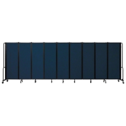 National Public Seating Portable Room Divider, 17.5' Wide, Blue Fabric NPS-RDB6-9PT04 room dividers, facade, temporary wall, moveable wall, portable wall, portable divider