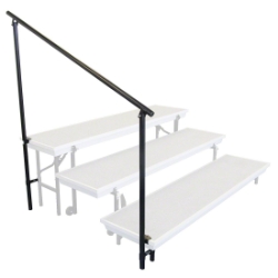 National Public Seating SGRTP3 Side Guard Rail for TransPort 3-Level Choral Riser NPS-SGRTP3 guardrails, guard rails, siderails, side rails