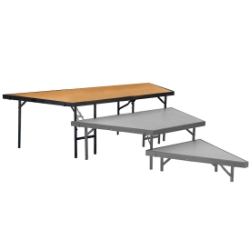 National Public Seating SP4824HB Seated Riser Stage Pie Tier, Hardboard, 24