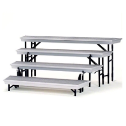 National Public Seating TPR72/TPRA TransPort 4-Level Tapered Standing Choral Riser NPS-TPR72/TPRA choral risers, band risers, school risers, tapered risers, wedge risers, angled risers, transport risers, trans port risers, choir stage risers