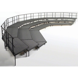 National Public Seating SBRC48C 3-Level Seated Band Riser Set, Carpet (48