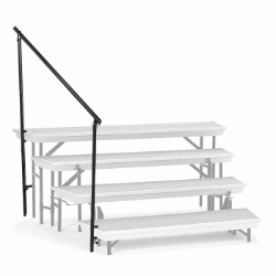 National Public Seating SGRTP4 Side Guard Rail for TransPort 4-Level Choral Riser NPS-SGRTP4 guardrails, guard rails, siderails, side rails