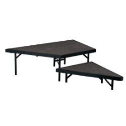 National Public Seating SPST482LC 2-Tier Seated Riser Stage Pie Section, Carpet (48