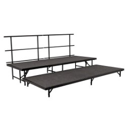 National Public Seating SST482LC 2-Tier Seated Riser Set, Carpet (48