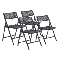 National Public Seating 1410 AirFlex Premium Polypropylene Folding Chair, Black (4-pack) NPS-1410 folding chairs, 1400 series, plastic chairs, folding chair, polypropylene folding chair, airflex, airflex design