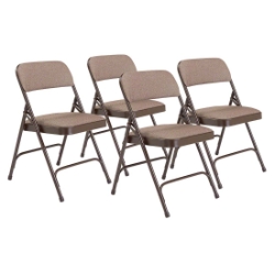 National Public Seating 2207 Fabric Premium Folding Chair, Russet Walnut (4-pack) NPS-2207 folding chairs, 2200 series, padded chairs, upholstered folding chair, 500 lb weight capacity chair, 500 pound weight capacity folding chair