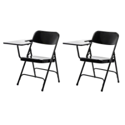 National Public Seating 5210R Tablet Arm Folding Chair, Right Arm, Black (2-pack) NPS-5210R folding chairs, 5200 series, padded chairs, metal folding chair, tablet arm, steel folding chair
