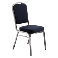 National Public Seating 9354-SV Premium Fabric Stack Chair, Midnight Blue/Silvervein NPS-9354-SV stacking chairs, stackable chairs, banquet chairs, 9300 series
