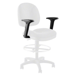 National Public Seating Add-On Arm Rest for PCC Pneumatic Conductor's Chair (Set of 2 Arms) NPS-CT-ARM swivel stool arm rest, armrest, adjustable height rests, swivel chair arm, conductor chair arm, conductor seat, conductor stool, music chair