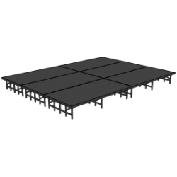 National Public Seating 12'x16' Portable Stage Kit NPS-SD12X16 144x192, 192x144, 12x16, 16x12 folding stage, carpet stage, hardboard stage, polydeck stage