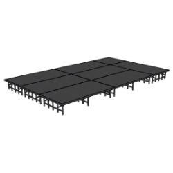 National Public Seating 12'x20' Portable Stage Kit NPS-SD12X20 144x240, 240x144, 12x20, 20x12 folding stage, carpet stage, hardboard stage, polydeck stage