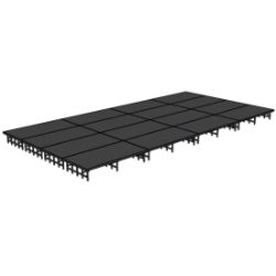 National Public Seating 16'x32' Portable Stage Kit NPS-SD16X32 192x384, 384x192, 16x32, 32x16 folding stage, carpet stage, hardboard stage, polydeck stage