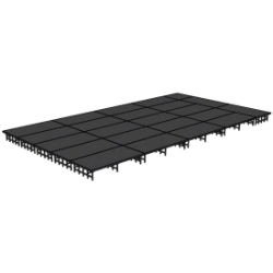 National Public Seating 20'x36' Portable Stage Kit NPS-SD20X36 240x432, 432x240, 20x36, 36x20 folding stage, carpet stage, hardboard stage, polydeck stage