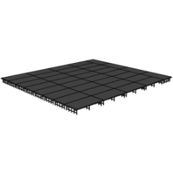 National Public Seating 32'x36' Portable Stage Kit NPS-SD32X36 384x432, 432x384, 32x36, 36x32 folding stage, carpet stage, hardboard stage, polydeck stage