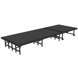 National Public Seating 4'x12' Portable Stage Kit NPS-SD4X12 48x144, 144x48, 4x12, 12x4 folding stage, carpet stage, hardboard stage, polydeck stage