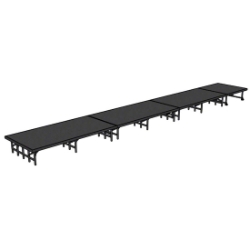 National Public Seating 4'x28' Portable Stage Kit NPS-SD4X28 48x336, 336x48, 4x28, 28x4 folding stage, carpet stage, hardboard stage, polydeck stage