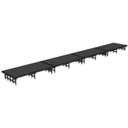 National Public Seating 4'x32' Portable Stage Kit NPS-SD4X32 48x384, 384x48, 4x32, 32x4 folding stage, carpet stage, hardboard stage, polydeck stage