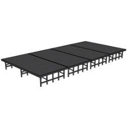 National Public Seating 8'x16' Portable Stage Kit NPS-SD8X16 96x192, 192x96, 8x16, 16x8 folding stage, carpet stage, hardboard stage, polydeck stage