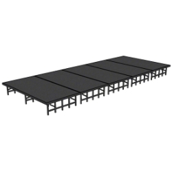 National Public Seating 8'x20' Portable Stage Kit NPS-SD8X20 96x240, 240x96, 8x20, 20x8 folding stage, carpet stage, hardboard stage, polydeck stage