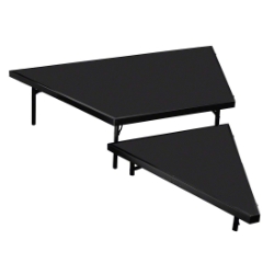 National Public Seating SPST362LP 2-Tier Seated Riser Stage Pie Section, Polydeck (36