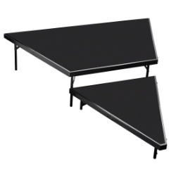 National Public Seating SPST482LP 2-Tier Seated Riser Stage Pie Section, Polydeck (48