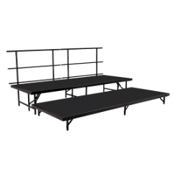 National Public Seating SST482LP 2-Level Seated Riser Straight Stage Set, Polydeck (48