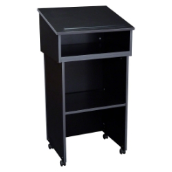 Oklahoma Sound 22/112 Tabletop Lectern and AV Cart/Lectern Base OS-22/112-BK oklahoma sound, tabletop lectern, floor lectern, av cart, rolling lectern, combo lectern