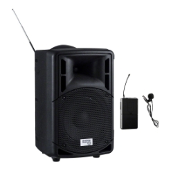 Oklahoma Sound 40-Watt PA System w/Wireless Tie-Clip/Lavalier Mic OS-PRA-8000/PRA8-6 pa system, wireless pa system, wireless microphone, wireless tie-clip microphone, PA microphone, PRA-8000
