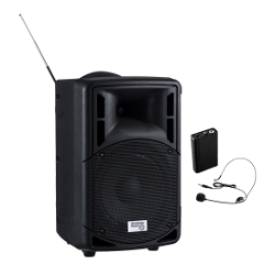 Oklahoma Sound 40-Watt PA System w/Wireless Headset Mic OS-PRA-8000/PRA8-7 pa system, wireless pa system, wireless microphone, wireless headset microphone, PA microphone, PRA-8000