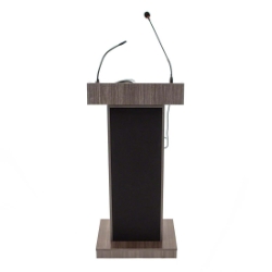 Oklahoma Sound 800X-RW Orator Sound Lectern, Ribbonwood OS-800X-RW lectern, wired podium, wired lectern, podium with microphone, rechargeable battery, teaching lectern, speech lectern