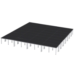 ProFlex 32'x32' Indoor/Outdoor Portable Stage PF1024I 32x32, 32 x 32, 1024 square foot stage, adjustable height stage, multi-height stage, indoor outdoor stage