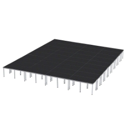 ProFlex 32'x36' Indoor/Outdoor Portable Stage PF1152I 32x36, 32 x 36, 36x32, 1152 square foot stage, adjustable height stage, multi-height stage, indoor outdoor stage