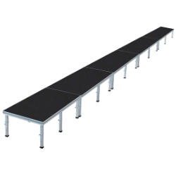 ProFlex 4'x40' Indoor/Outdoor Portable Stage PF160I-4X40 4x40, 160 square foot stage, adjustable height stage, small stage, indoor stage, outdoor stage, multi-height stage