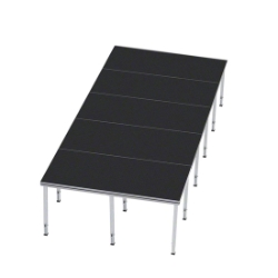ProFlex 8'x20' Indoor/Outdoor Portable Stage PF160I 8x20, 160 square foot stage, adjustable height stage, small stage, indoor stage, outdoor stage, multi-height stage