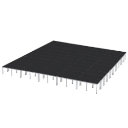 ProFlex 40'x40' Indoor/Outdoor Portable Stage PF1600I 40x40, 40 x 40, 1600 square foot stage, adjustable height stage, multi-height stage, indoor outdoor stage
