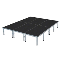 ProFlex 12'x16' Indoor/Outdoor Portable Stage PF192I 12x16, 16x12, 192 square feet, telescopic legs, adjustable height stage, multi-height stage, indoor outdoor stage