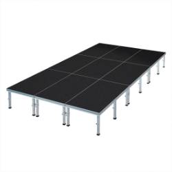 ProFlex 12'x24' Indoor/Outdoor Portable Stage PF288I 12x24, 24x12, 288 square foot stage, adjustable height stage, multi-height stage, indoor outdoor stage