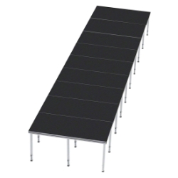 ProFlex 8'x36' Indoor/Outdoor Portable Stage PF288I-8X36 8x36, 288 square foot stage, adjustable height stage, small stage, indoor stage, outdoor stage, multi-height stage