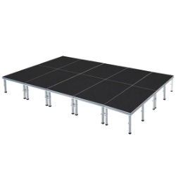 ProFlex 16'x20' Indoor/Outdoor Portable Stage PF320I 16x20, 20x16, 16 x 20, 320 square foot stage, adjustable height stage, multi-height stage, indoor outdoor stage