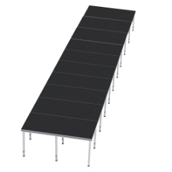 ProFlex 8'x40' Indoor/Outdoor Portable Stage PF320I-8X40 8x40, 320 square foot stage, adjustable height stage, small stage, indoor stage, outdoor stage, multi-height stage